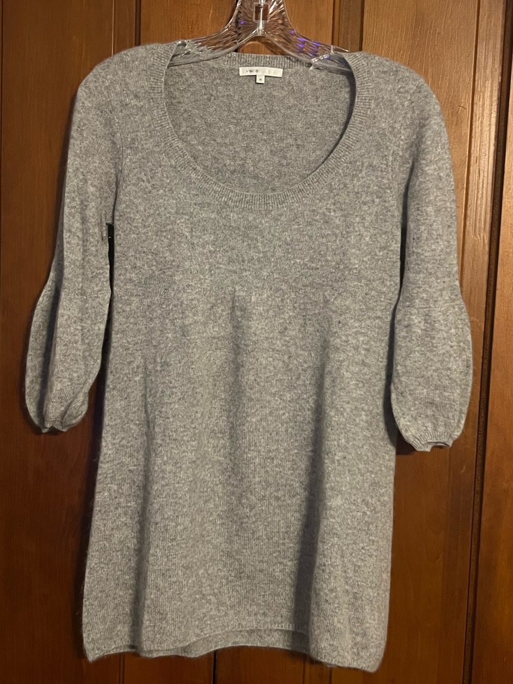 Vince 100% Cashmere Heater Gray Sweater Size Medium